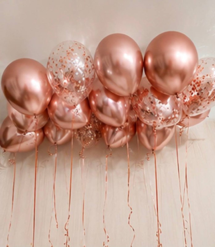 Шары под потолок «Розовое золото»